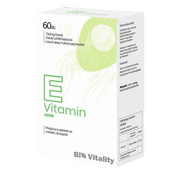 E-vitamin 60db Bio Vitality Lágy zselé kapszula