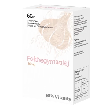 Fokhagymaolaj 60db Bio Vitality Lágy zselé kapszula