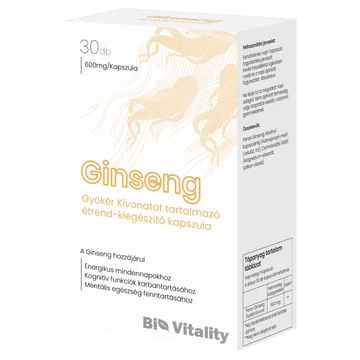 Ginseng 30db Bio Vitality Növényi kapszula