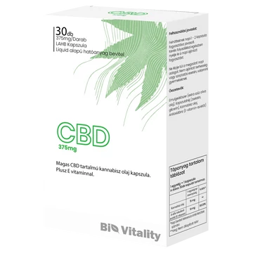 CBD 375mg 30db Bio Vitality Lágy zselé kapszula