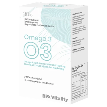 Omega 3 30db Bio Vitality Lágy zselé kapszula