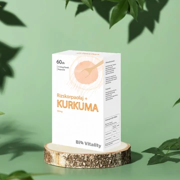 Kurkuma + Rizskorpaolaj 60db Bio Vitality Lágy zselé kapszula