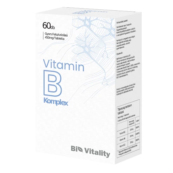 B-vitamin komplex 60db Bio Vitality filmtabletta