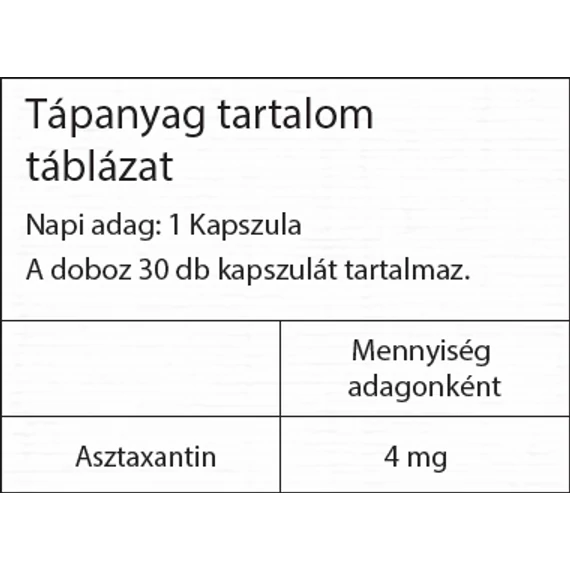 Asztaxantin 30db Bio Vitality Lágy zselé kapszula