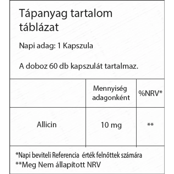 Fokhagymaolaj 60db Bio Vitality Lágy zselé kapszula