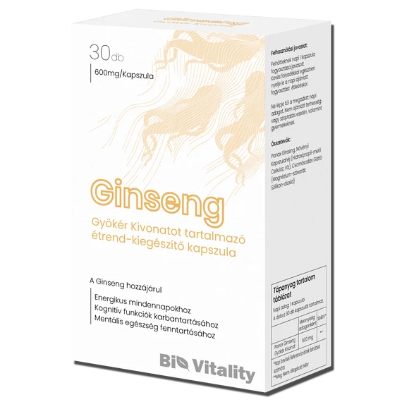 Ginseng 30db Bio Vitality Növényi kapszula