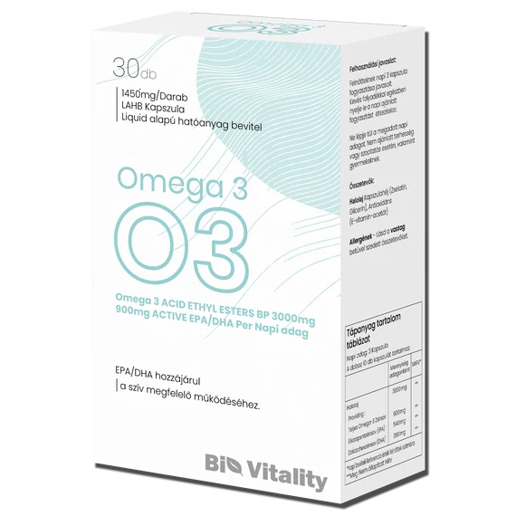 Omega 3 30db Bio Vitality Lágy zselé kapszula