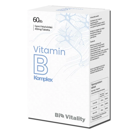 B-vitamin komplex 60db Bio Vitality filmtabletta