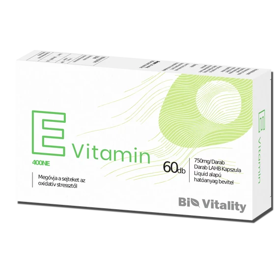 E-vitamin 60db Bio Vitality Lágy zselé kapszula