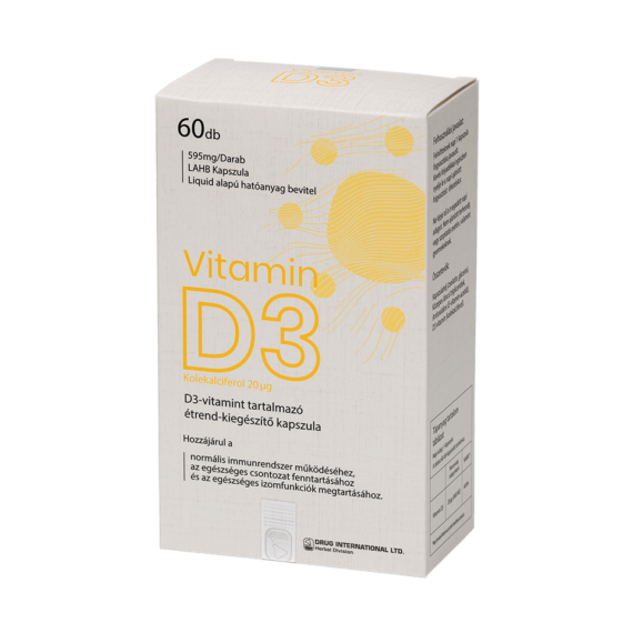 Vitamin D3 60db Lágy zselé kapszula