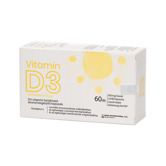 Vitamin D3 60db Lágy zselé kapszula
